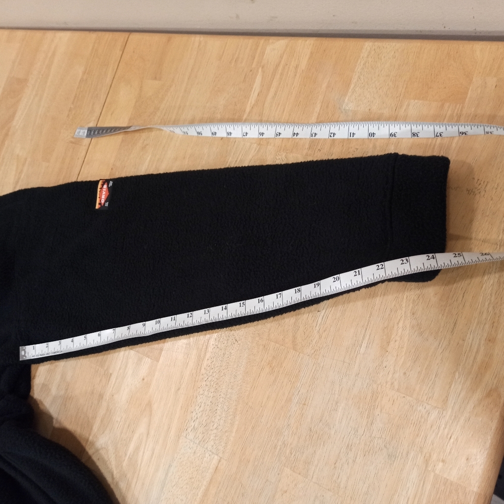 Orvis Men's Sz. XXL, Solid Black w/ Orange Accents Zip Up Fleece Jacket, NWT - Picture 14 of 15